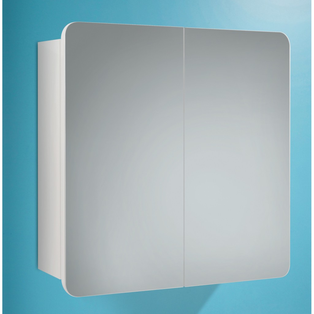 X HiB Lanzo White Gloss Mirrored Cabinet Art No.9101200 Alternative