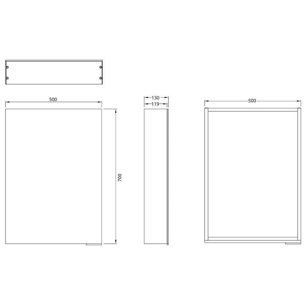 HiB Eris 50 Cabinet Mirror Art No. 45100