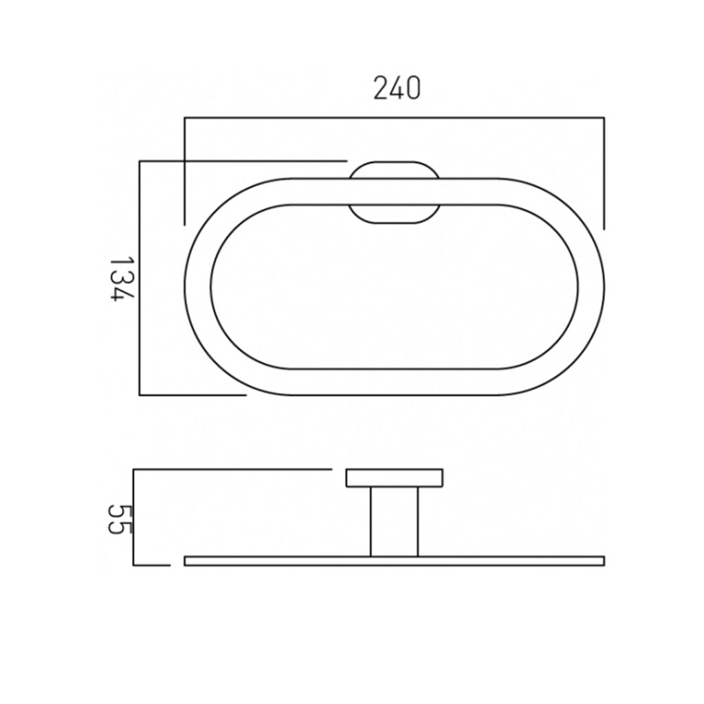 Vado Life Towel Ring Wall Mounted LIF-181-C/P