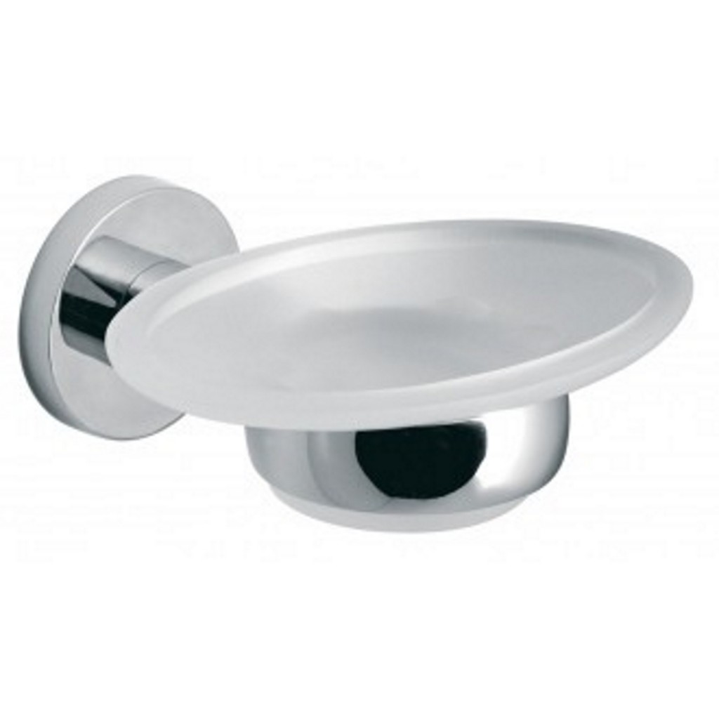 Vado Elements Frosted Glass Soap Dish and Holder Wall Mounted ELE-182-C/P