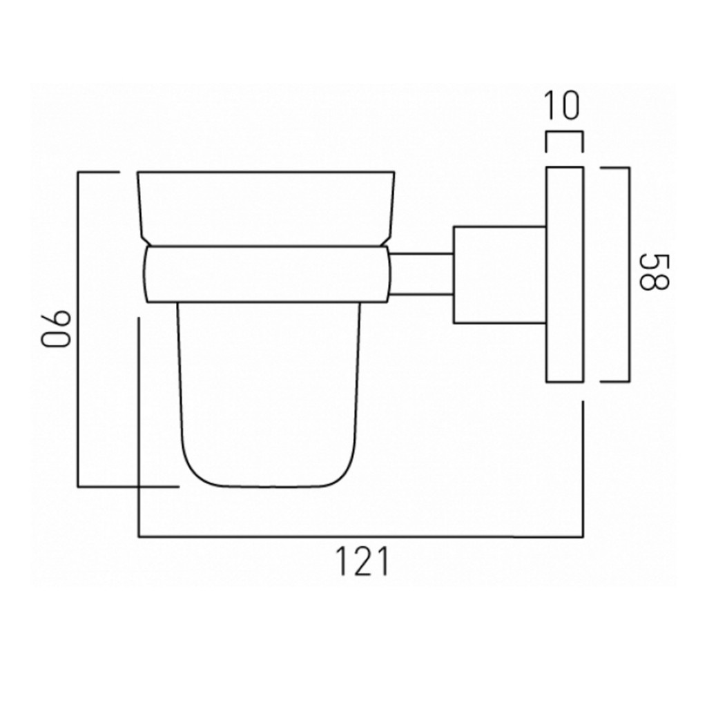 Vado Elements Frosted Glass Tumbler and Holder Wall Mounted ELE-183-C/P