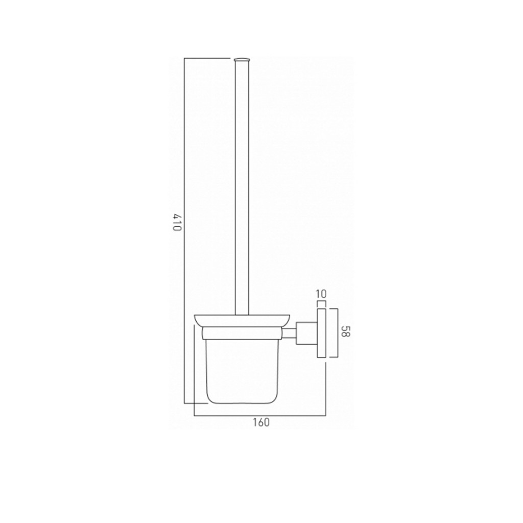 Vado Elements Toilet Brush and Holder Wall Mounted ELE-188-C/P