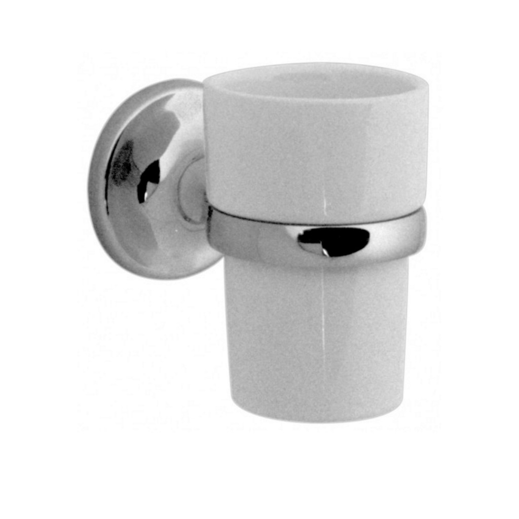 Vado Tournament Ceramic Tumbler and Holder Wall Mounted AX-TOU-183A-CP