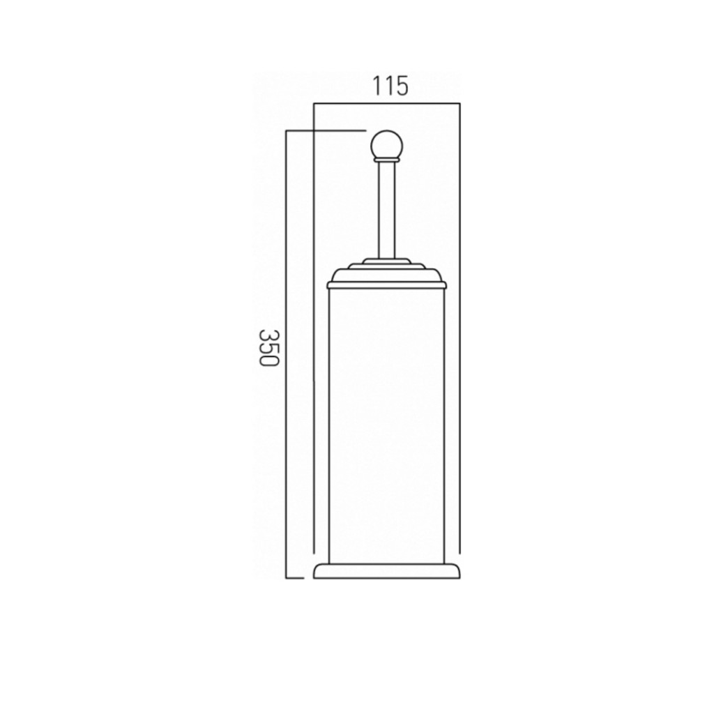 Vado Tournament Toilet Brush and Holder Free Standing AX-TOU-188-CP