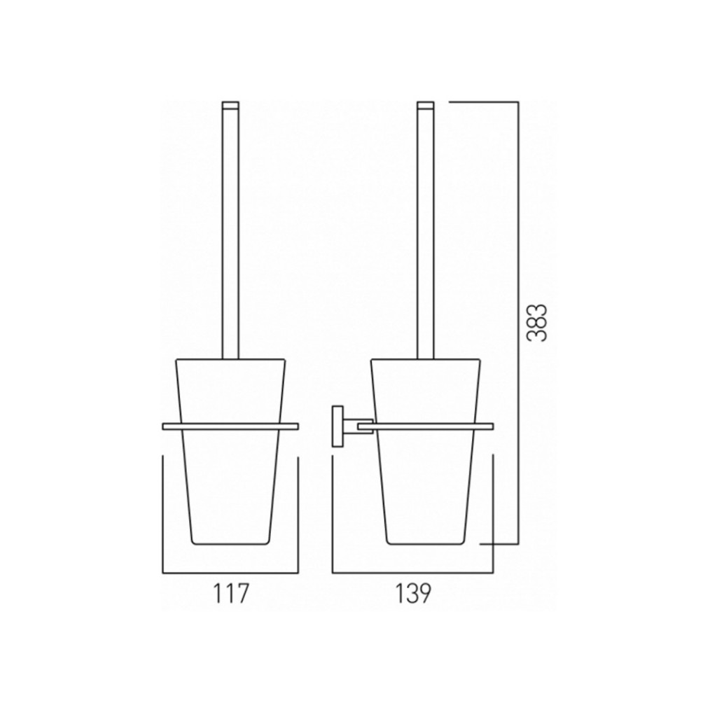 Vado Level Toilet Brush & Holder LEV-188-C/P
