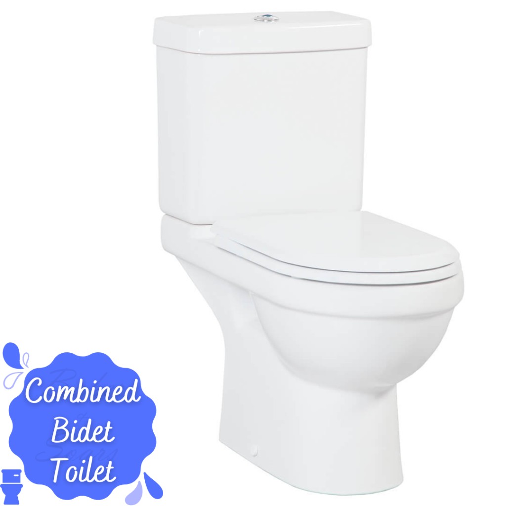 Creavit Vitroya Combined Bidet Close Coupled - Open Back VT310.00000