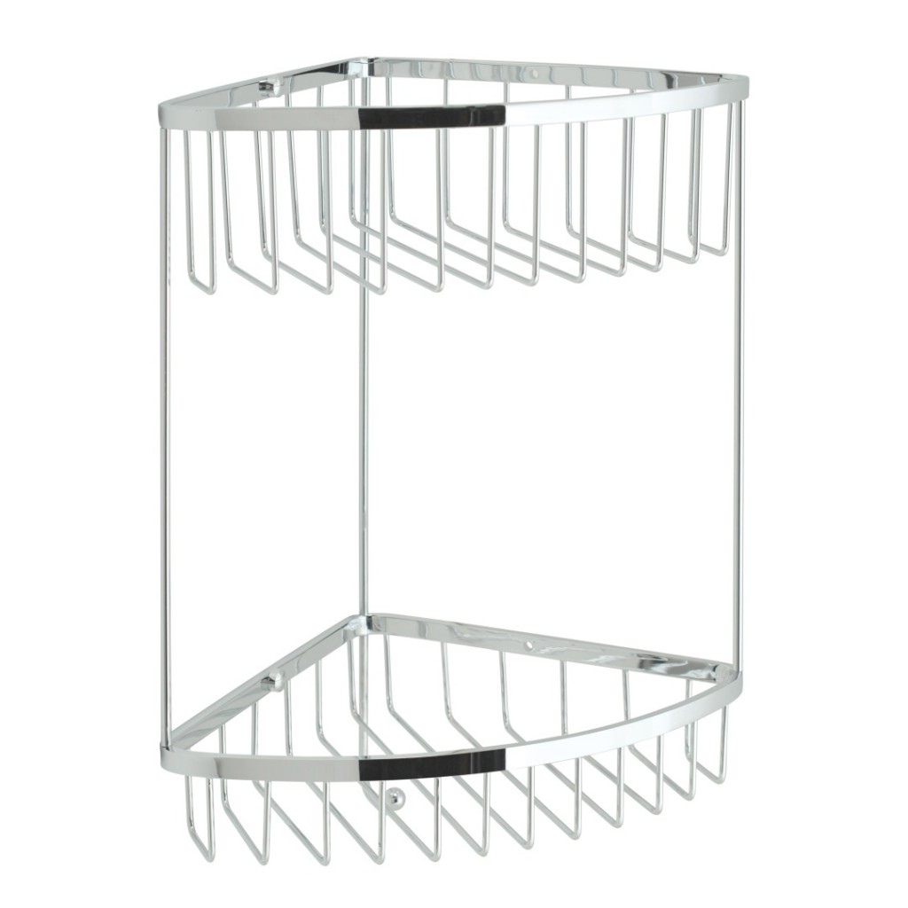 Vado Large Double Triangular Corner Basket With Integral Hook BAS-2004-C/P