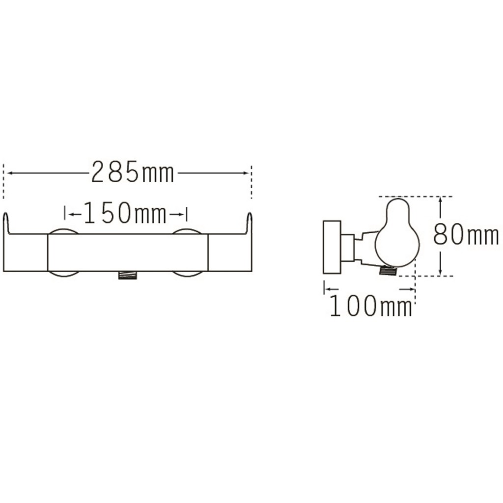 Tre Mercati Lollipop Exposed Thermostatic Shower Valve 1290
