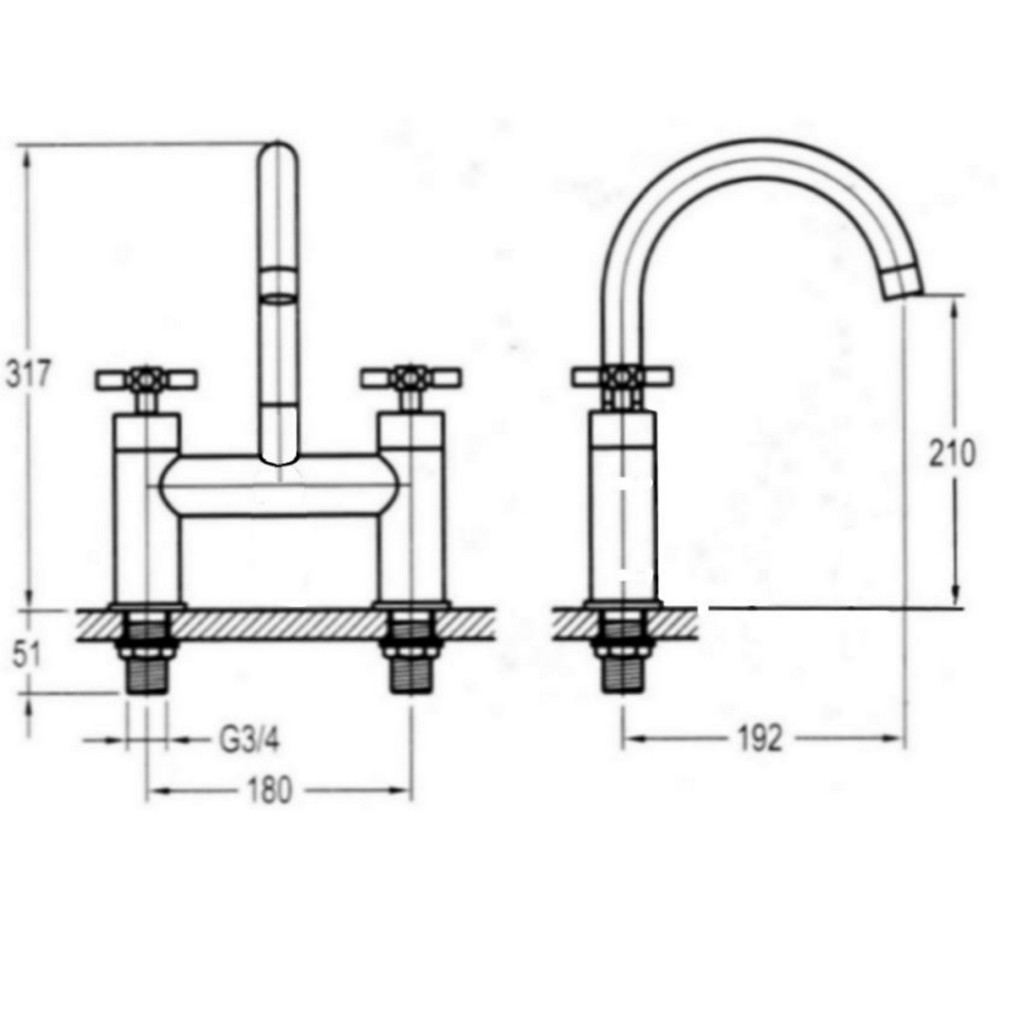 Siadaw Mini Cross Swan Bath Filler 100647