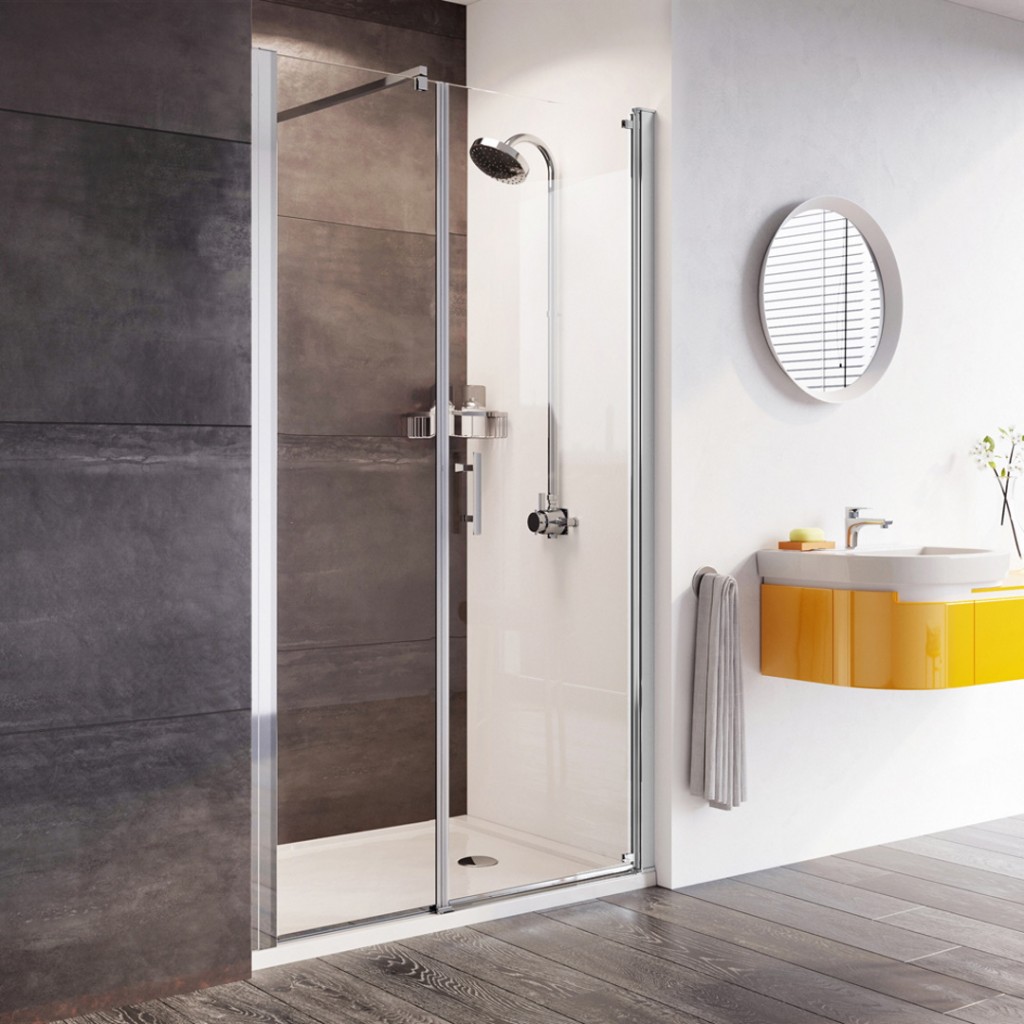 Roman Showers Innov8 Pivot Door With In Line Panel Shower Enclosure