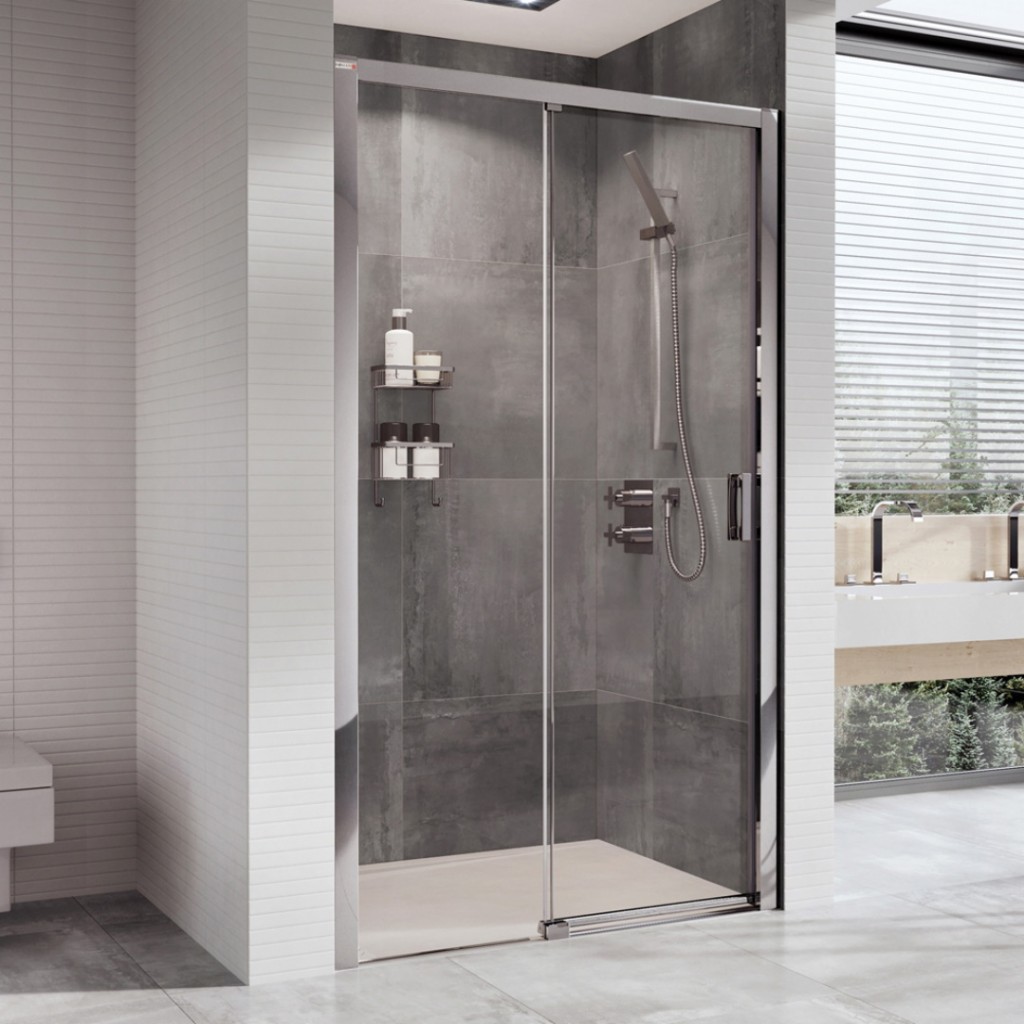 X Roman Showers Embrace Level Access Sliding Door Shower Enclosure