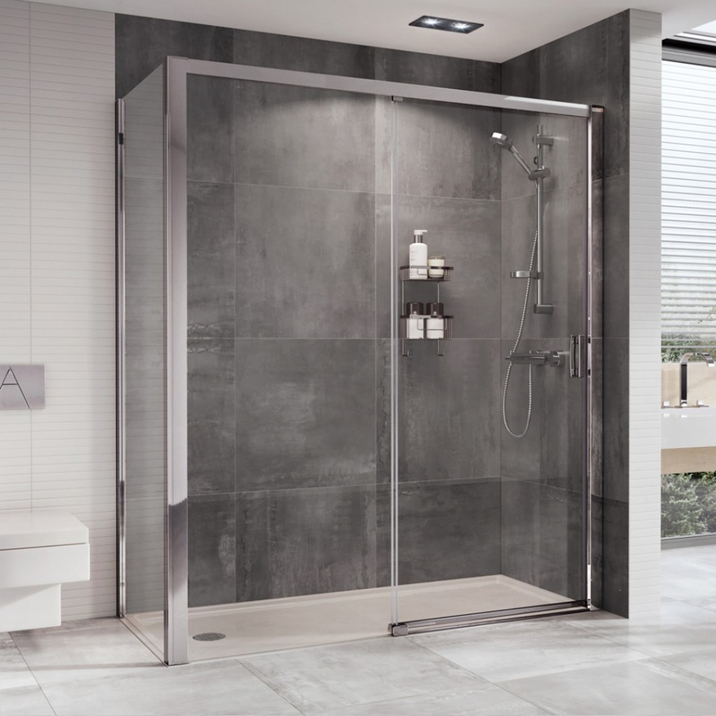 X Roman Showers Embrace Level Access Sliding Door Shower Enclosure