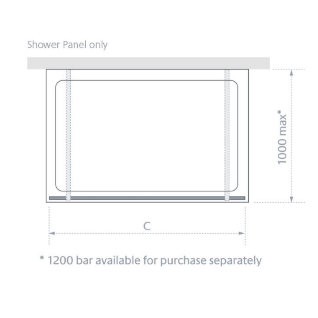 Lakes Coastline Collection Riviera - Shower Panel Only