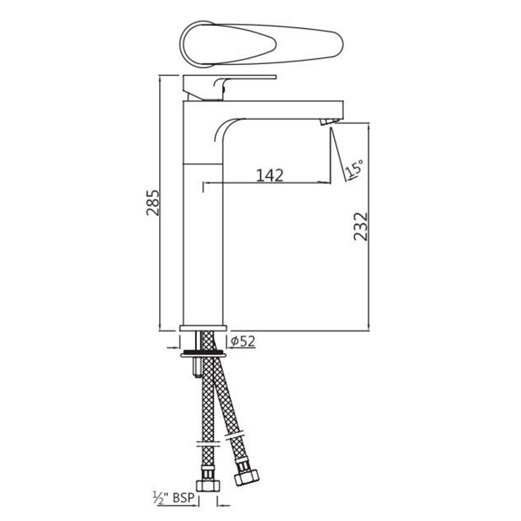 Jaquar Vignette Prime Extended Mono Basin Mixer VGP-CHR-81005NB