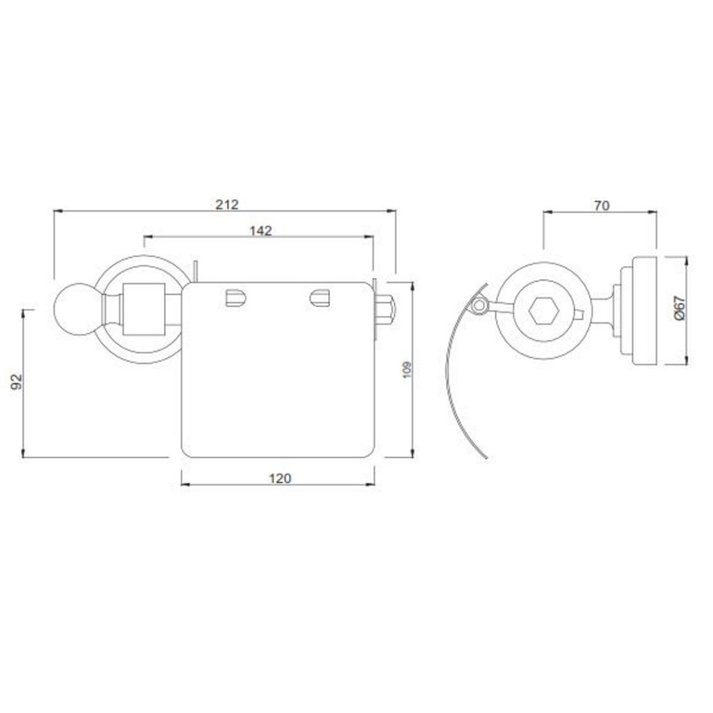 X Jaquar Queens Toilet Paper Holder With Lid AQN-CHR-7753