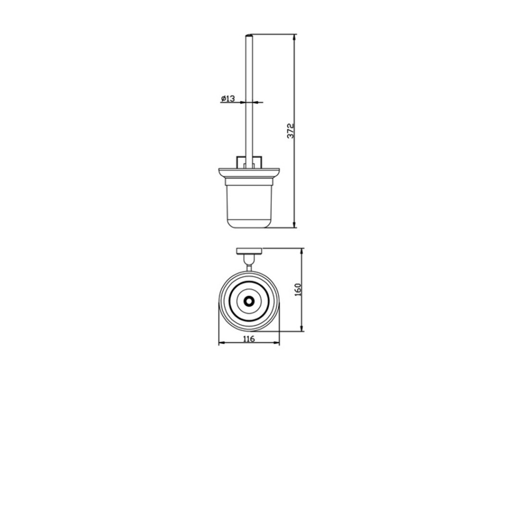 Mayfair Plaza Brass Toilet Brush Holder PLA405