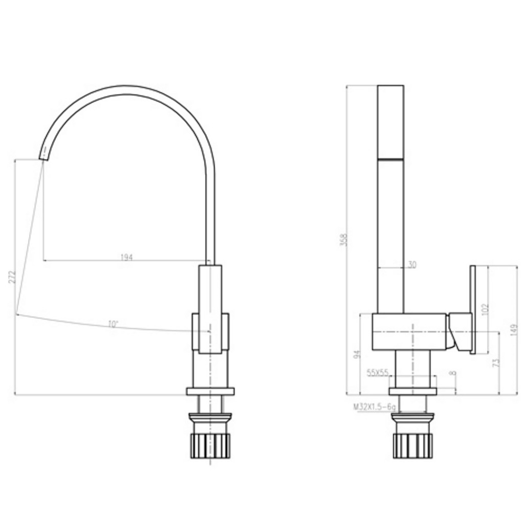 Mayfair Edge Brushed Kitchen Sink Mixer KIT263