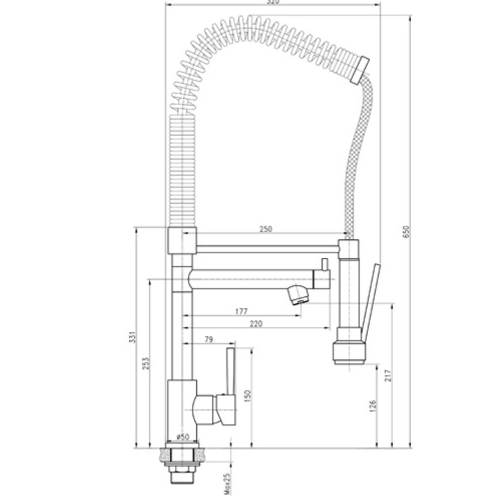 Mayfair Cafe Royal Kitchen Sink Mixer with Pull Out KIT243