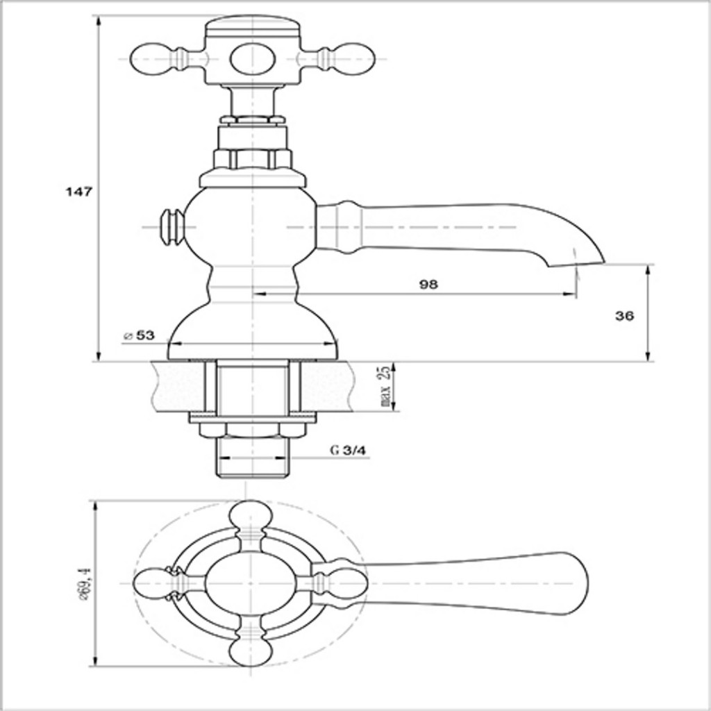 Mayfair York Bath Taps YRK003 Baker and Soars