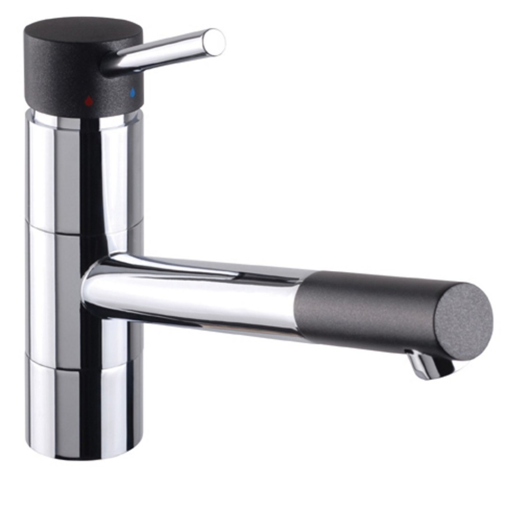 Mayfair Rota Chrome Black Kitchen Sink Mixer Tap KIT187