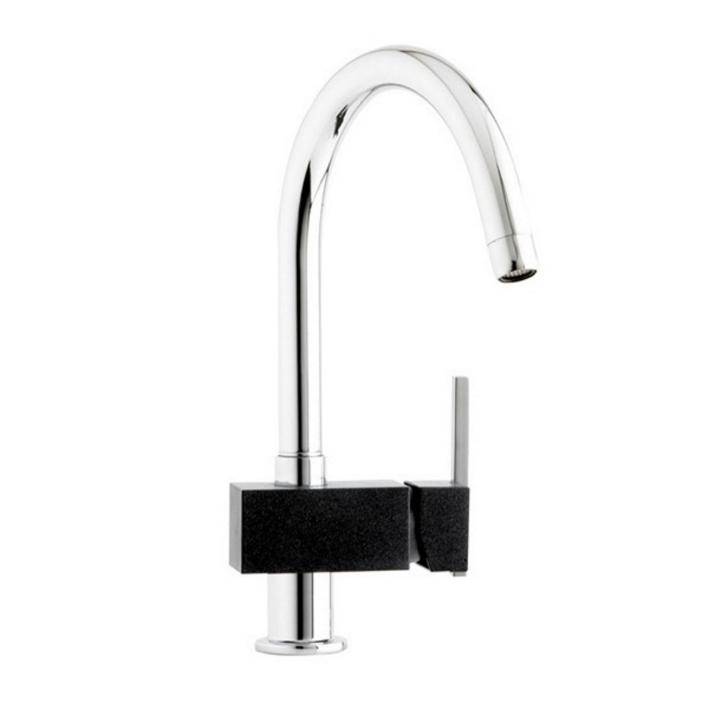 Mayfair Capri Chrome-Black Kitchen Sink Mixer KIT283