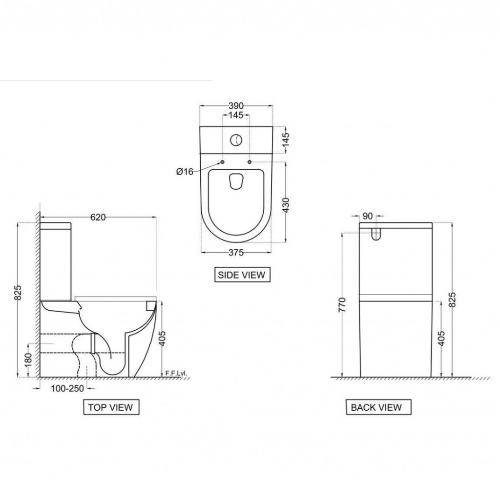 X Jaquar Opal Prime Rimless Close Coupled WC including Soft Close Seat OPS-WHT-15753P180UFSM