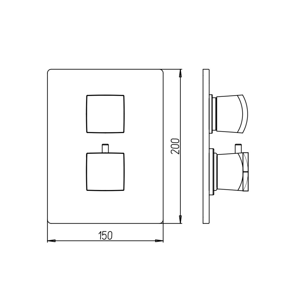 Paini Lady Thermostatic Built In Single-Lever Shower Valve 89CR690TH