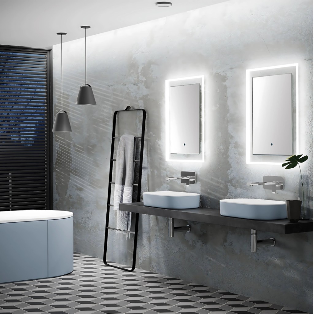 HiB Element 60 LED Illuminated Bathroom Mirror Art No. 79430000