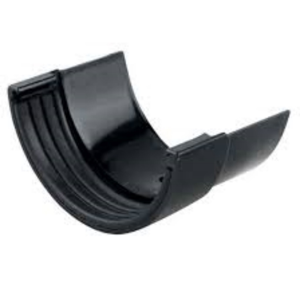 Osma PVC-U RoundLine 112mm Connector to 4 and 4.5 inch Cast Iron to Half-round Gutter 0T008