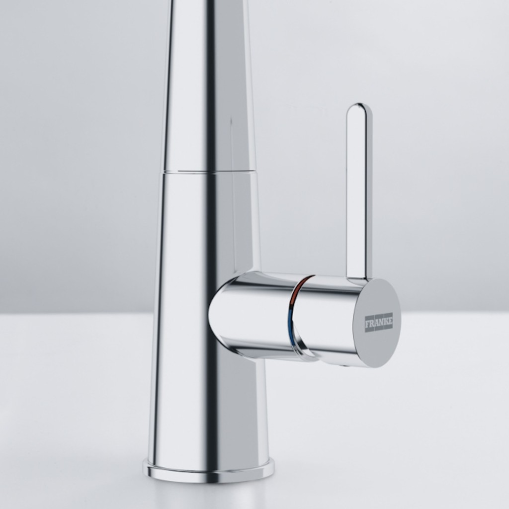 Franke Icon Pull Out Double Jet Shower Kitchen Sink Mixer Chrome