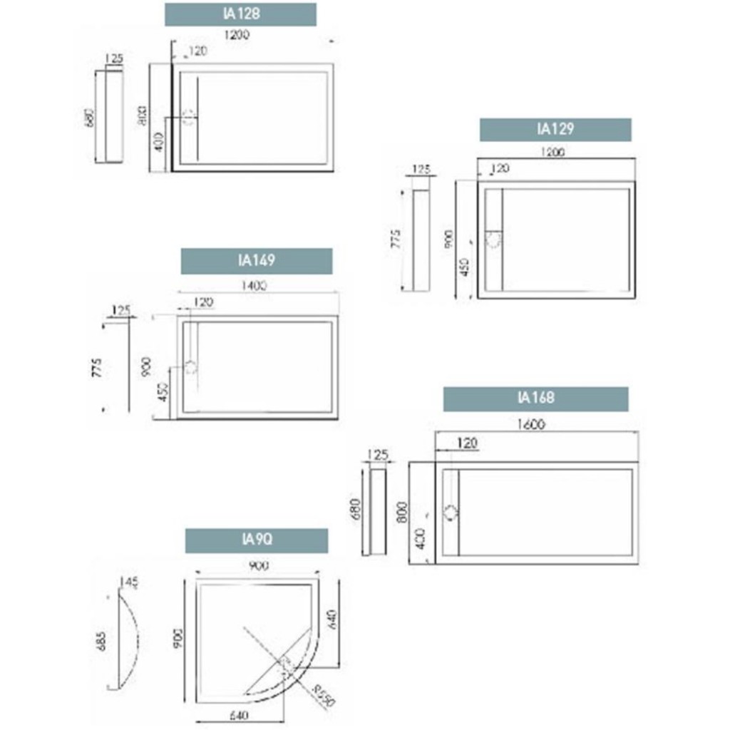 Roman Showers Tray - Infinity Rectangle Shower Tray 1700mm x 800mm