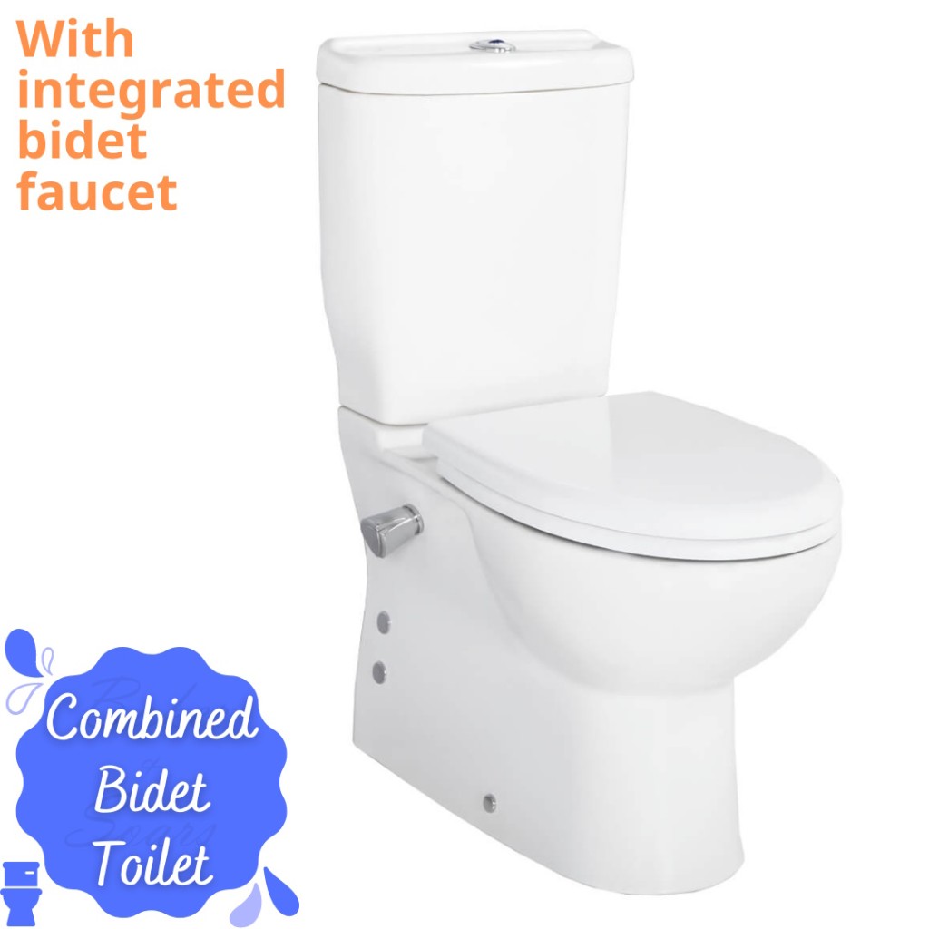 Creavit Sedef Combined Bidet 60cm Close Coupled Back to Wall with