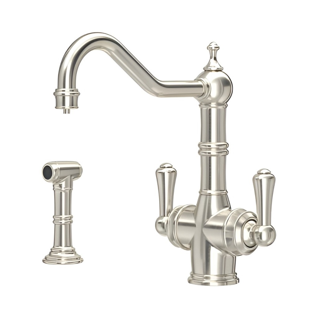 Perrin and Rowe Provence Sink Mixer with Filtration and Rinse Two Lever 1570
