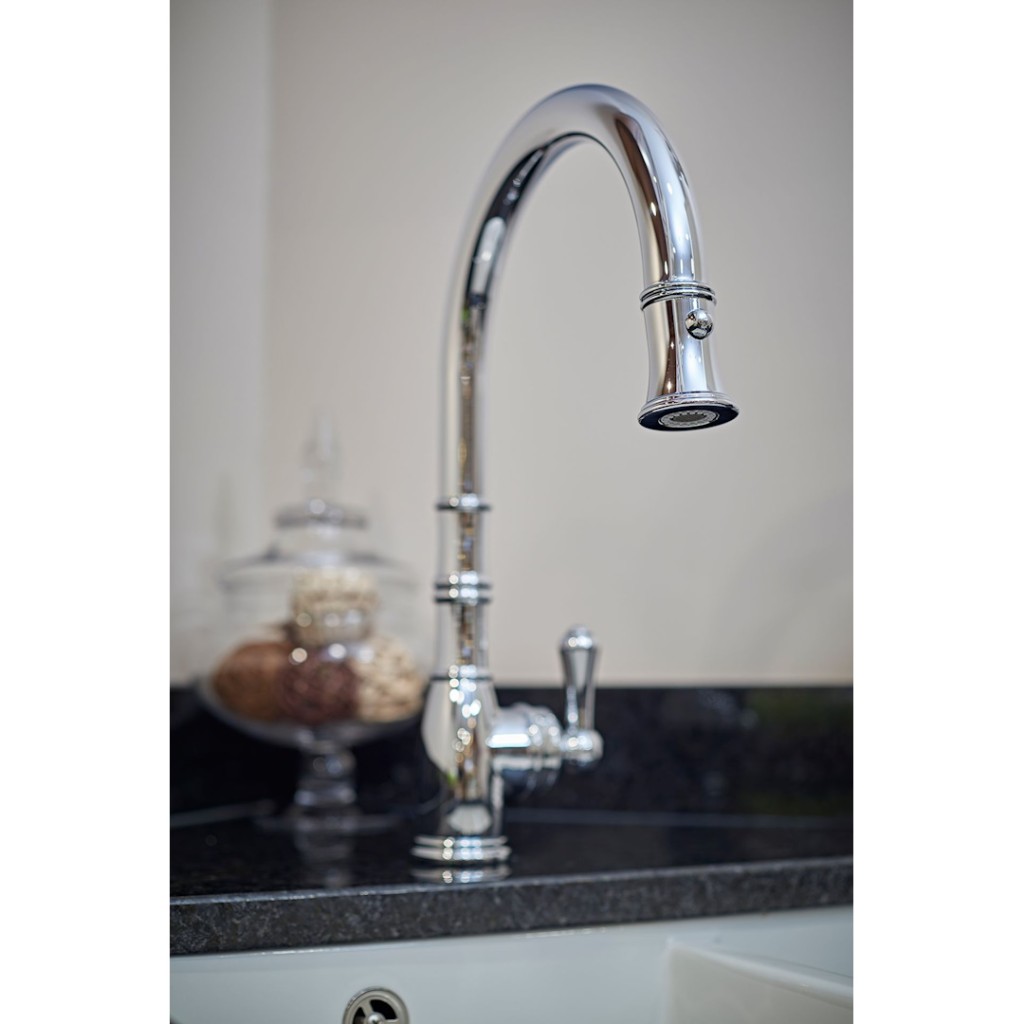 Perrin and Rowe Provence Sink Mixer with Single Lever and Pull-Down Rinse 4744