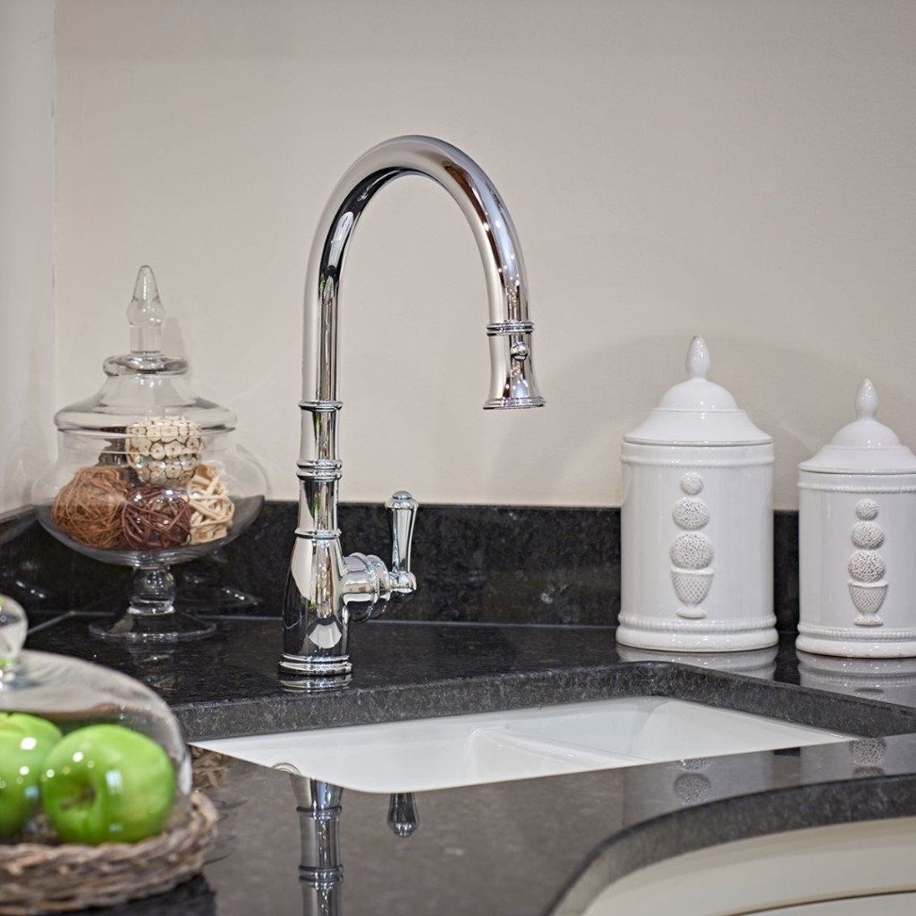 Perrin and Rowe Provence Sink Mixer with Single Lever and Pull-Down Rinse 4744