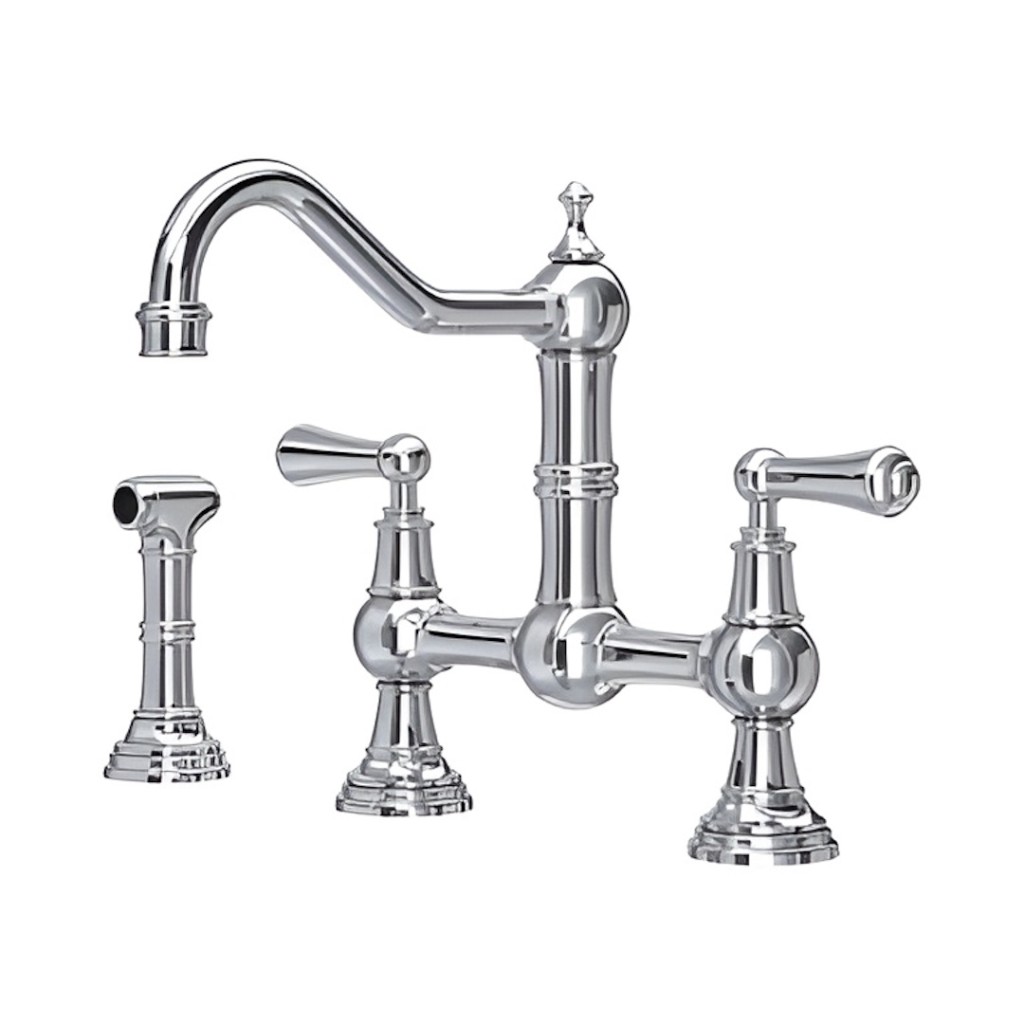 Perrin and Rowe Provence Bridge Sink Mixer with Rinse 4756