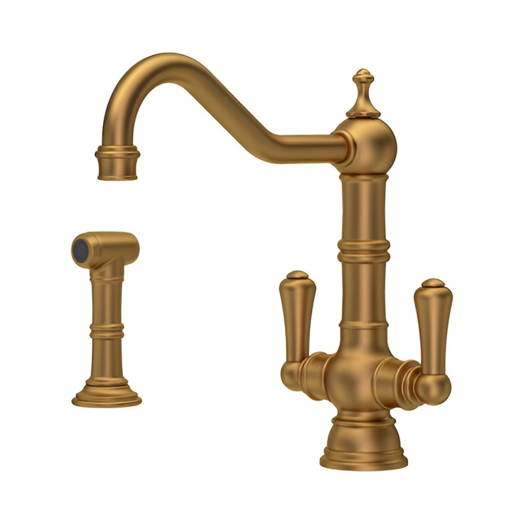 Perrin and Rowe Provence Monobloc Sink Mixer with Rinse Dual Lever 4766