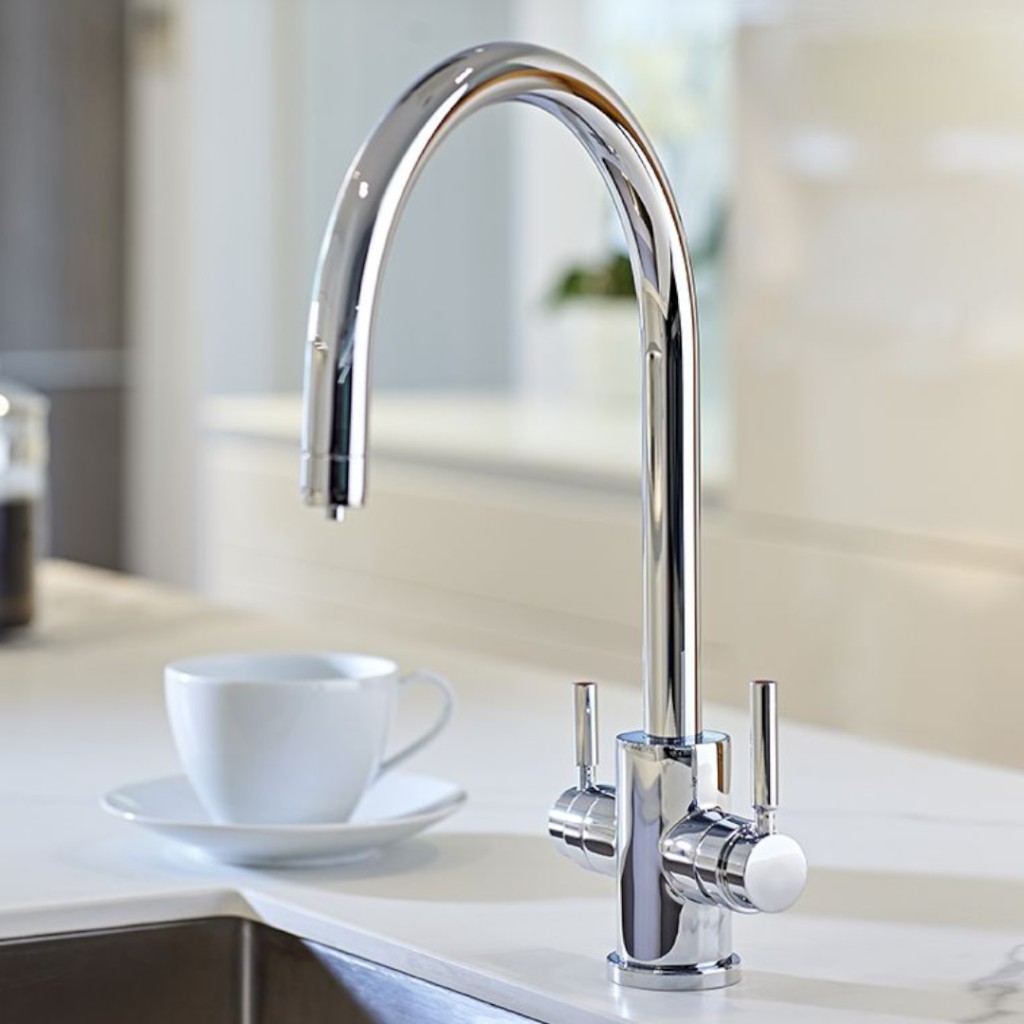 Perrin and Rowe Phoenix 3-in-1 Instant Hot Water Tap with C-Spout 1912