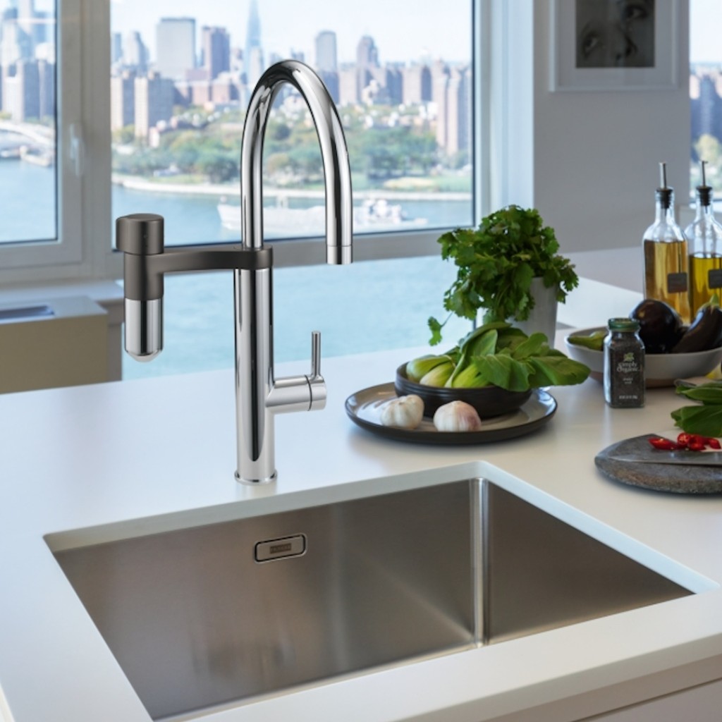 Franke TAP Vital Capsule 2in1 Swivel Kitchen Sink Mixer Chrome Gun Metal