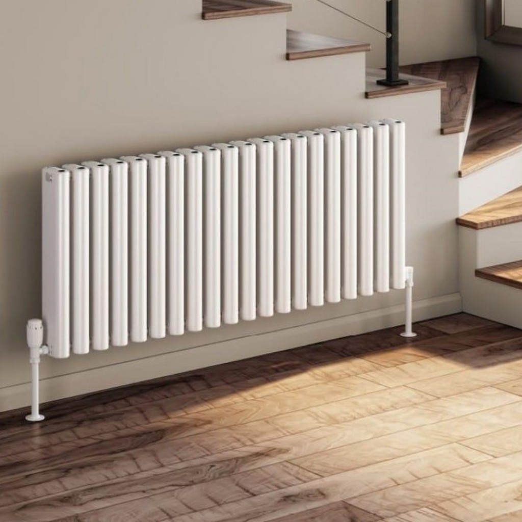 Reina Alco White Horizontal Aluminium Radiator 600mm x 820mm A-ALC060082W