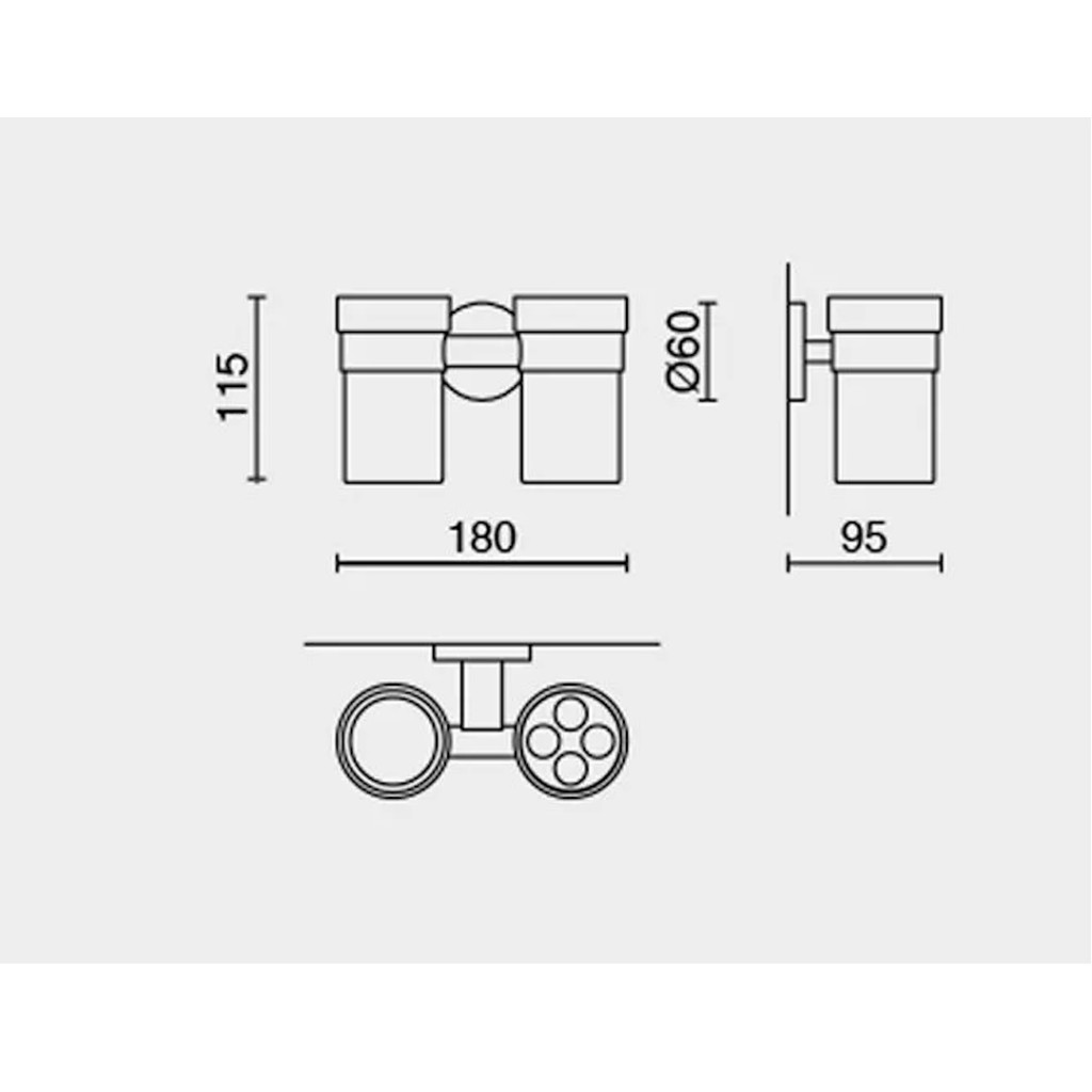 Zack Scala Toothbrush Holder with Tumbler Set 40099
