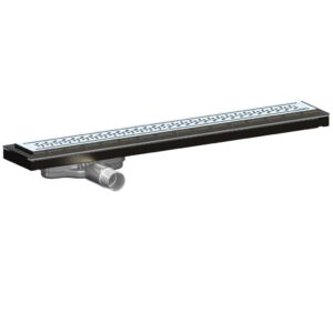 Low level stainless steel drain from Purus for wetrooms with tiled floors